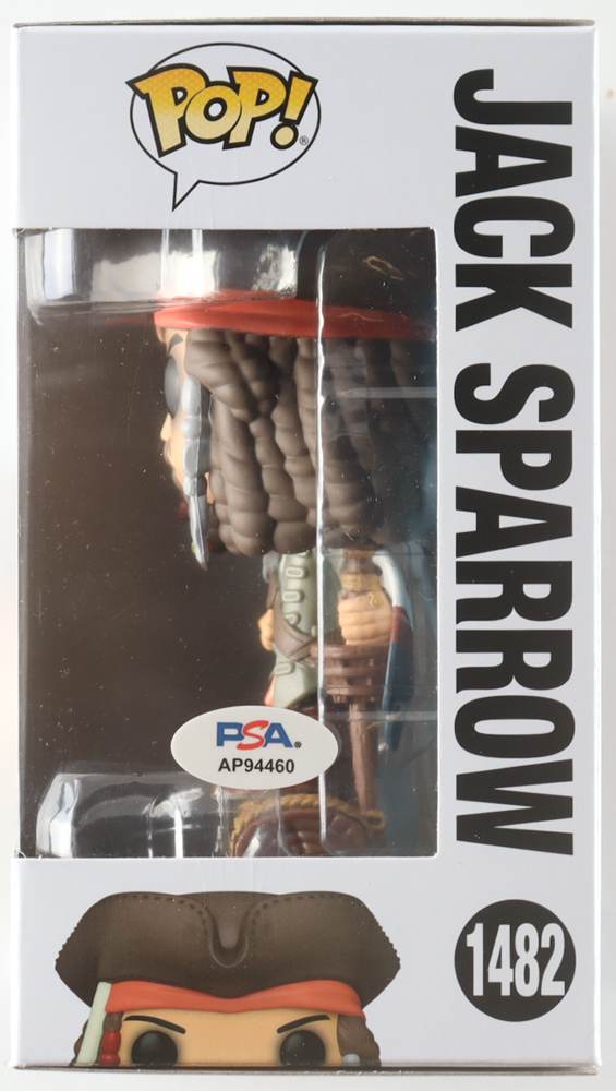 Johnny Depp Signed "Pirates of the Caribbean" #1482 Jack Sparrow Funko Pop! Vinyl Figure (PSA) at PristineAuction.com Johnny Depp Signed "Pirates of the Caribbean" #1482 Jack Sparrow Funko Pop! Vinyl Figure (PSA) at PristineAuction.com