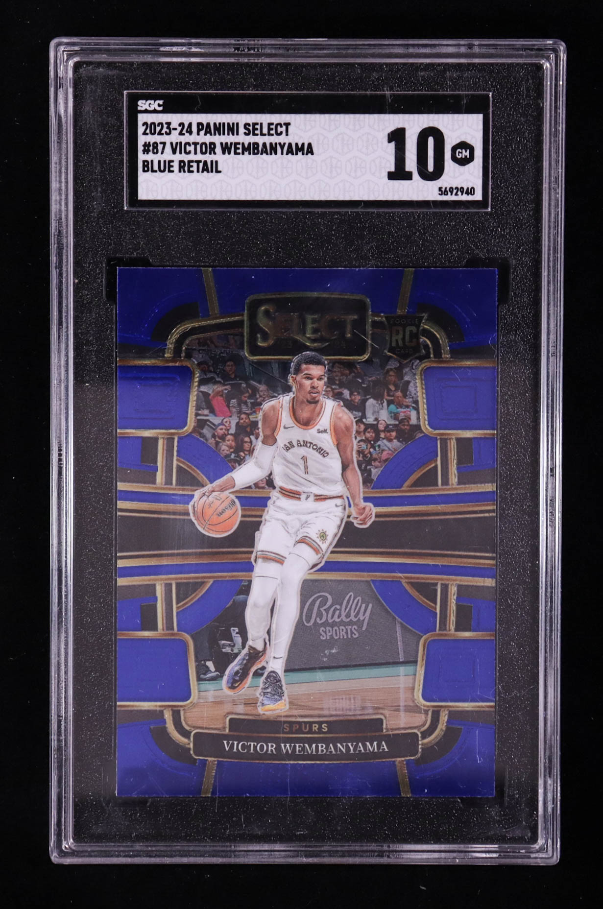 Victor Wembanyama 2023-24 Select Blue #87 RC (SGC 10) at PristineAuction.com Victor Wembanyama 2023-24 Select Blue #87 RC (SGC 10) at PristineAuction.com