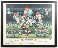 1964 Cleveland Browns Custom Framed Photo Display Signed by (13) with Jim Brown, Gene Hickerson, Leroy Kelly, Lou Groza (Beckett) at PristineAuction.com