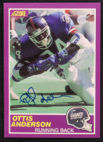 Ottis Anderson Signed 1989 Score #348S (Schwartz) at PristineAuction.com