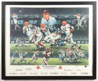 1964 Cleveland Browns Custom Framed Photo Display Signed by (13) with Jim Brown, Gene Hickerson, Leroy Kelly, Lou Groza (Beckett) at PristineAuction.com