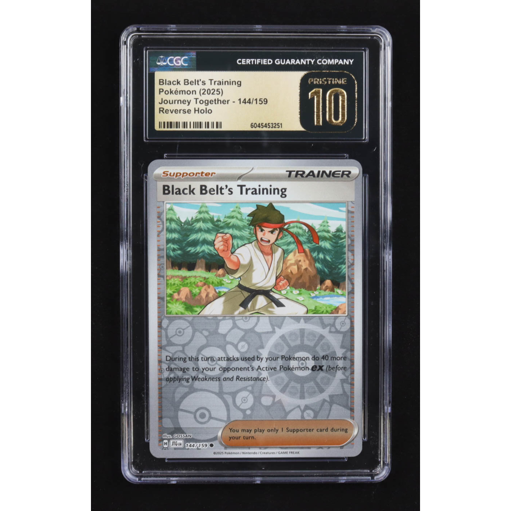 Black Belt's Training 2025 Pokemon TCG Scarlet & Violet Journey Together #144 REVERSE HOLO (CGC Pristine 10) at PristineAuction.com