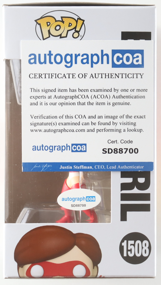 Holly Hunter Signed "The Incredibles" #1508 Elastigirl Funko Pop! Vinyl Figure (ACOA) at PristineAuction.com Holly Hunter Signed "The Incredibles" #1508 Elastigirl Funko Pop! Vinyl Figure (ACOA) at PristineAuction.com