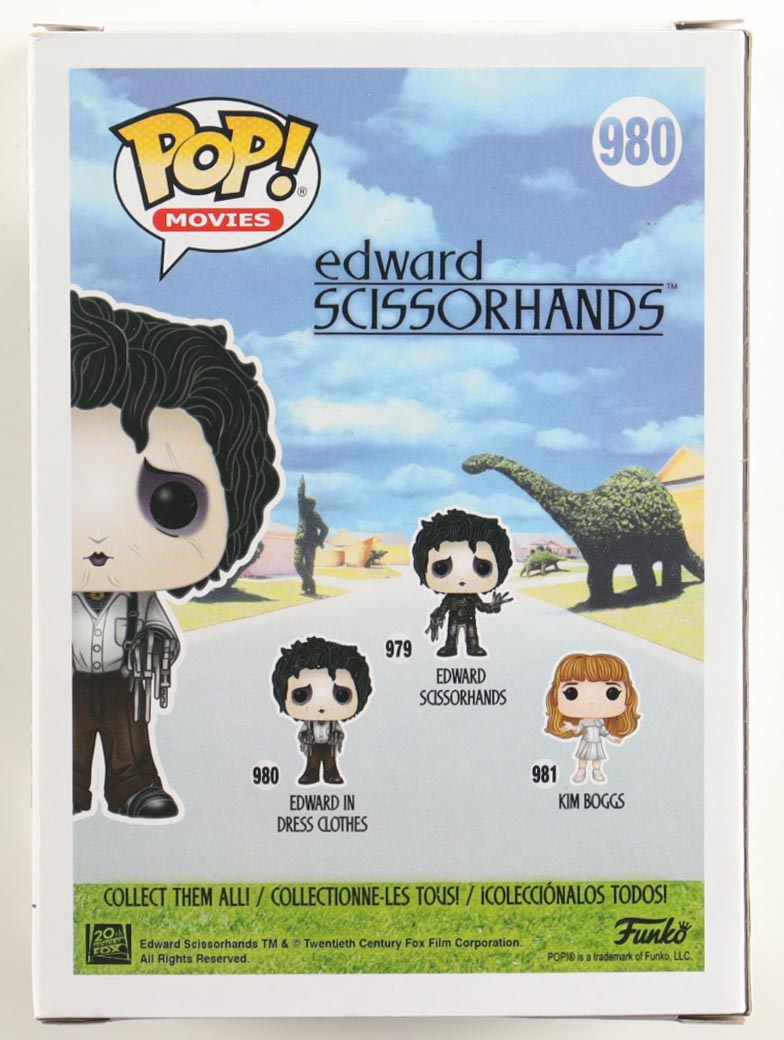 Johnny Depp Signed "Edward Scissorhands" #980 Edward In Dress Clothes Funko Pop! Vinyl Figure (Beckett) at PristineAuction.com Johnny Depp Signed "Edward Scissorhands" #980 Edward In Dress Clothes Funko Pop! Vinyl Figure (Beckett) at PristineAuction.com