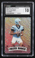 Drake Maye 2023 Leaf Special Release Metal Prized Rookie Silver Mojo #PR-22 RC #4/25 (CGC 10) at PristineAuction.com