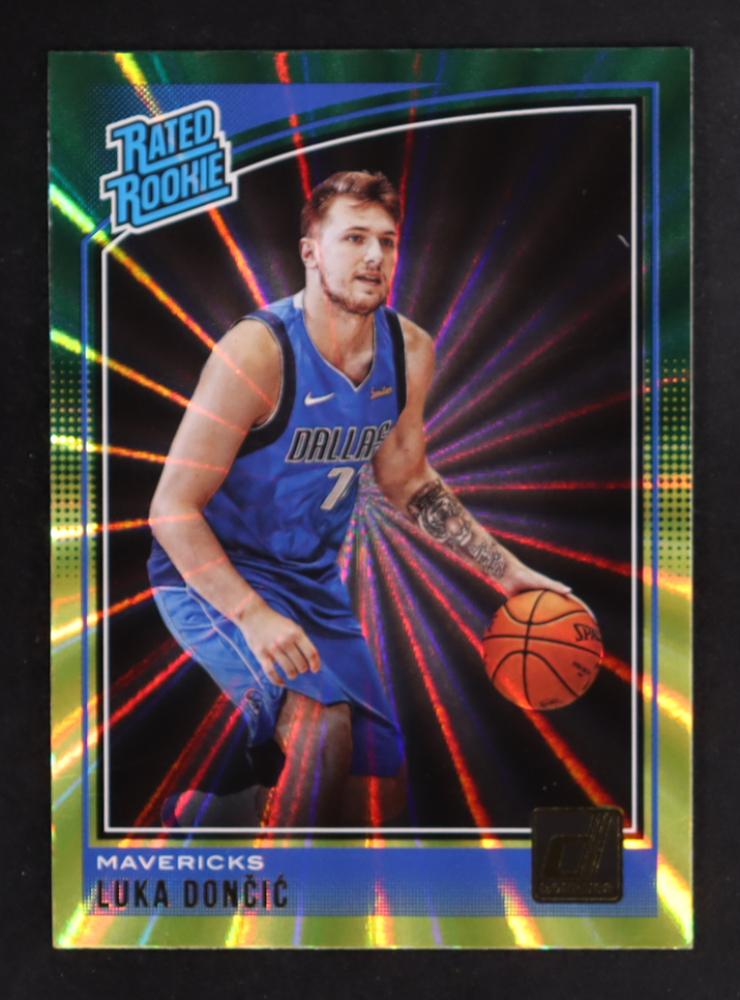 Luka Doncic 2018 Donruss #177 Green & Yellow Laser Price Guide
