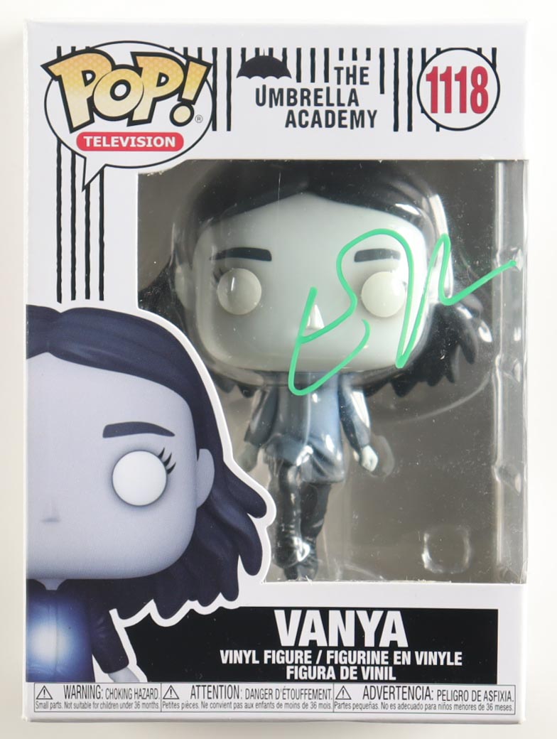 Elliot Page Signed "The Umbrella Academy" Vanya #1118 Funko Pop! Vinyl Figure (ACOA) at PristineAuction.com Elliot Page Signed "The Umbrella Academy" Vanya #1118 Funko Pop! Vinyl Figure (ACOA) at PristineAuction.com