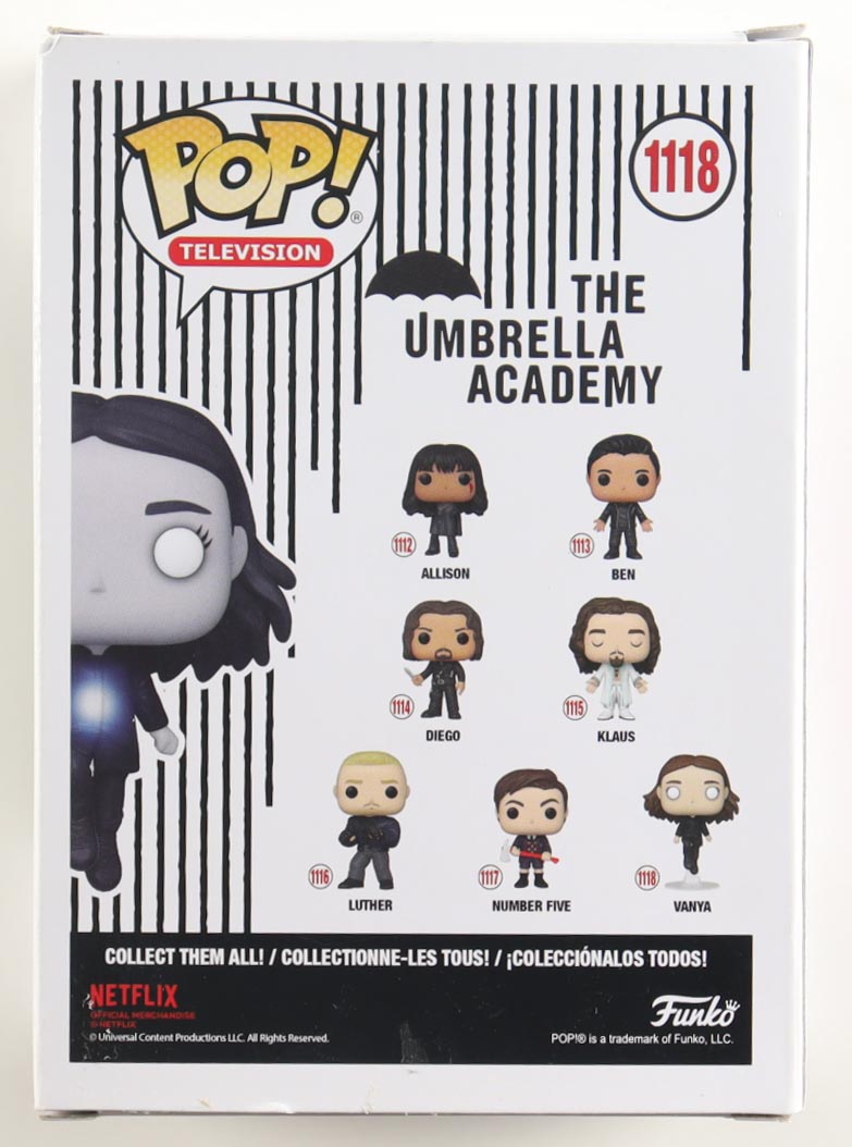 Elliot Page Signed "The Umbrella Academy" Vanya #1118 Funko Pop! Vinyl Figure (ACOA) at PristineAuction.com Elliot Page Signed "The Umbrella Academy" Vanya #1118 Funko Pop! Vinyl Figure (ACOA) at PristineAuction.com