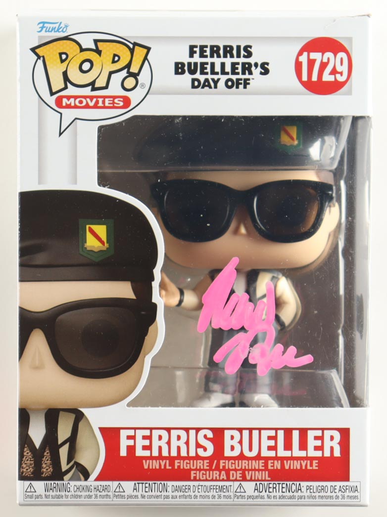 Matthew Broderick Signed "Ferris Bueller's Day Off" #1729 Ferris Bueller Funko Pop! Vinyl Figure (SWAU) at PristineAuction.com Matthew Broderick Signed "Ferris Bueller's Day Off" #1729 Ferris Bueller Funko Pop! Vinyl Figure (SWAU) at PristineAuction.com