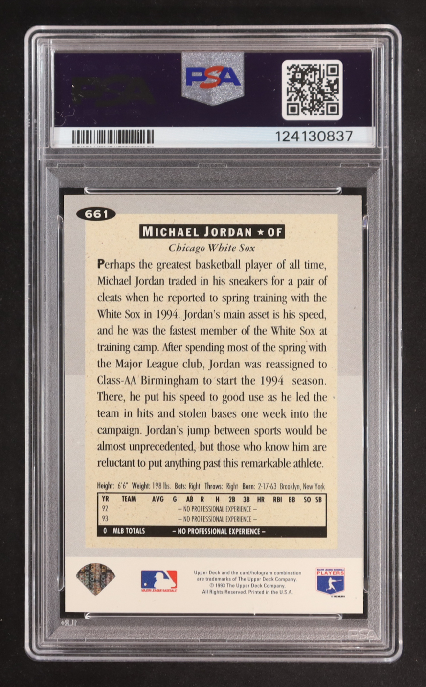 Michael Jordan 1994 Collector's Choice #661 RC (PSA 8) at PristineAuction.com Michael Jordan 1994 Collector's Choice #661 RC (PSA 8) at PristineAuction.com