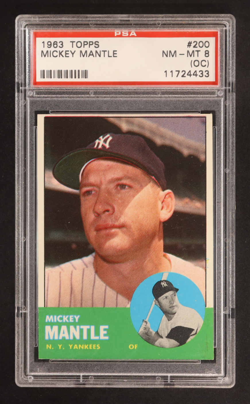 Mickey Mantle 1963 Topps #200 (PSA 8) (OC) at PristineAuction.com Mickey Mantle 1963 Topps #200 (PSA 8) (OC) at PristineAuction.com