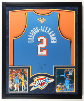 Shai Gilgeous-Alexander Signed Custom Framed Oklahoma City Thunder Finals Jersey Display with Photos (PSA) at PristineAuction.com