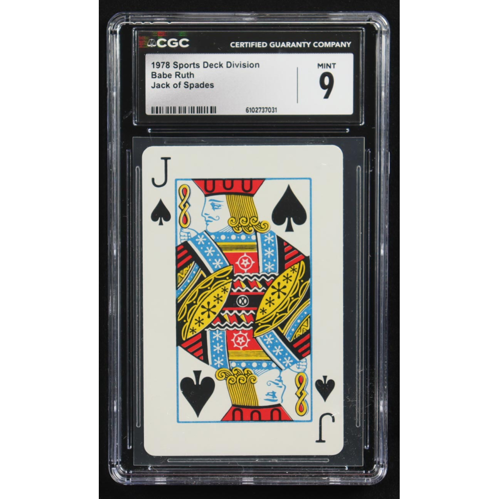 Babe Ruth 1978 Sports Deck Division Jack of Spades (CGC 9) at PristineAuction.com