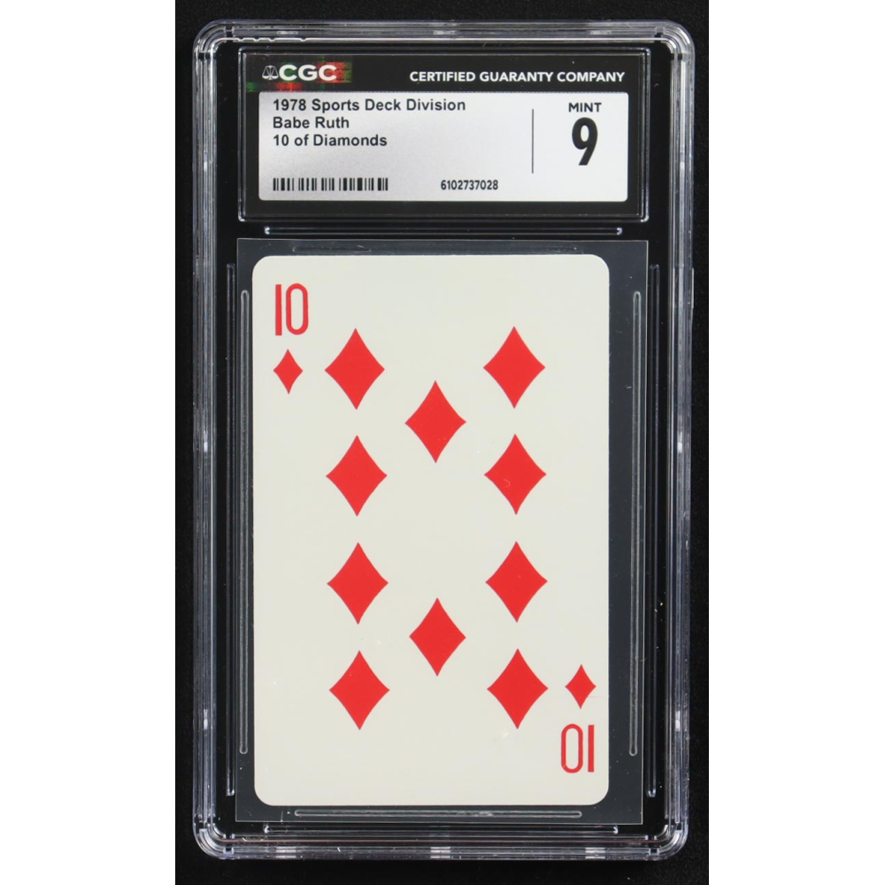 Babe Ruth 1978 Sports Deck Division 10 of Diamonds (CGC 9) at PristineAuction.com
