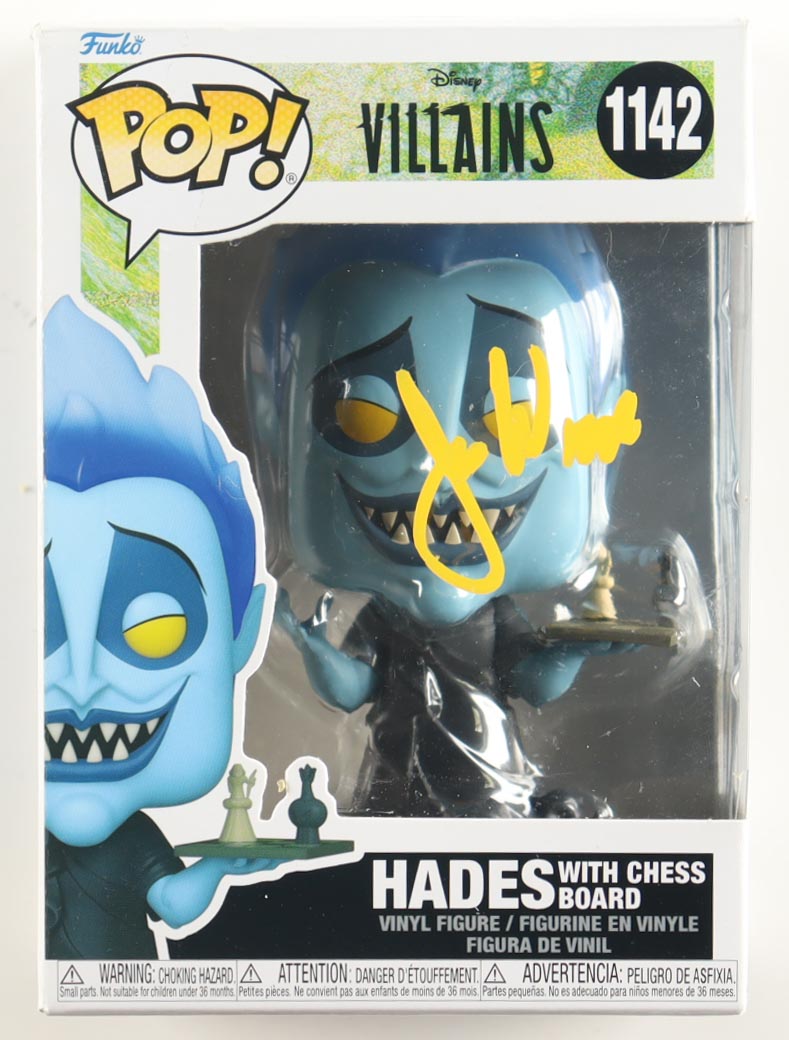 James Woods Signed "Disney: Villains" #1142 Hades With Chess Board Funko Pop! Vinyl Figure (ACOA) at PristineAuction.com James Woods Signed "Disney: Villains" #1142 Hades With Chess Board Funko Pop! Vinyl Figure (ACOA) at PristineAuction.com