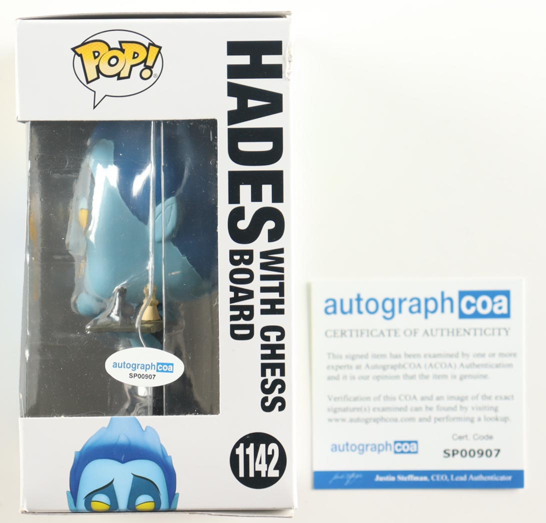 James Woods Signed "Disney: Villains" #1142 Hades With Chess Board Funko Pop! Vinyl Figure (ACOA) at PristineAuction.com James Woods Signed "Disney: Villains" #1142 Hades With Chess Board Funko Pop! Vinyl Figure (ACOA) at PristineAuction.com