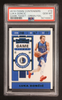 Luka Doncic 2019-20 Panini Contenders Game Ticket Green #73 (PSA 10) at PristineAuction.com