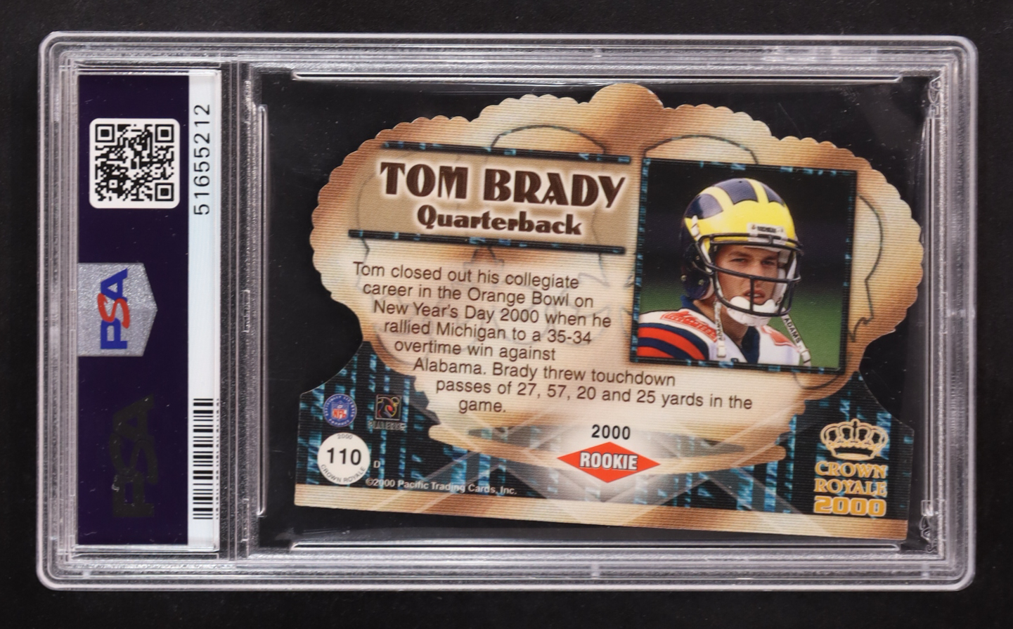 Tom Brady 2000 Crown Royale #110 RC (PSA 9) at PristineAuction.com Tom Brady 2000 Crown Royale #110 RC (PSA 9) at PristineAuction.com