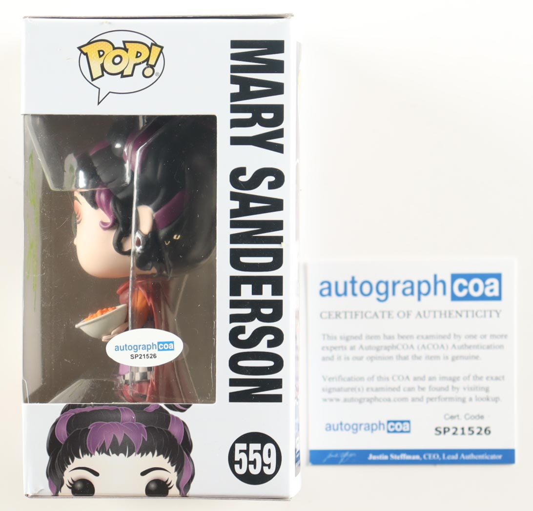 Kathy Najimy Signed "Hocus Pocus" #559 Mary Sanderson Funko Pop! Vinyl Figure (ACOA) at PristineAuction.com Kathy Najimy Signed "Hocus Pocus" #559 Mary Sanderson Funko Pop! Vinyl Figure (ACOA) at PristineAuction.com