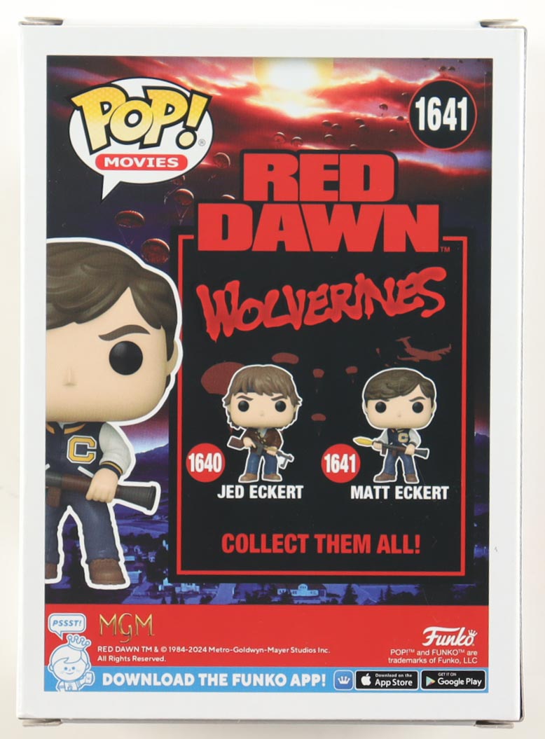 Charlie Sheen Signed "Red Dawn" #1641 Matt Eckert Funko Pop! Vinyl Figure (Schwartz) at PristineAuction.com Charlie Sheen Signed "Red Dawn" #1641 Matt Eckert Funko Pop! Vinyl Figure (Schwartz) at PristineAuction.com