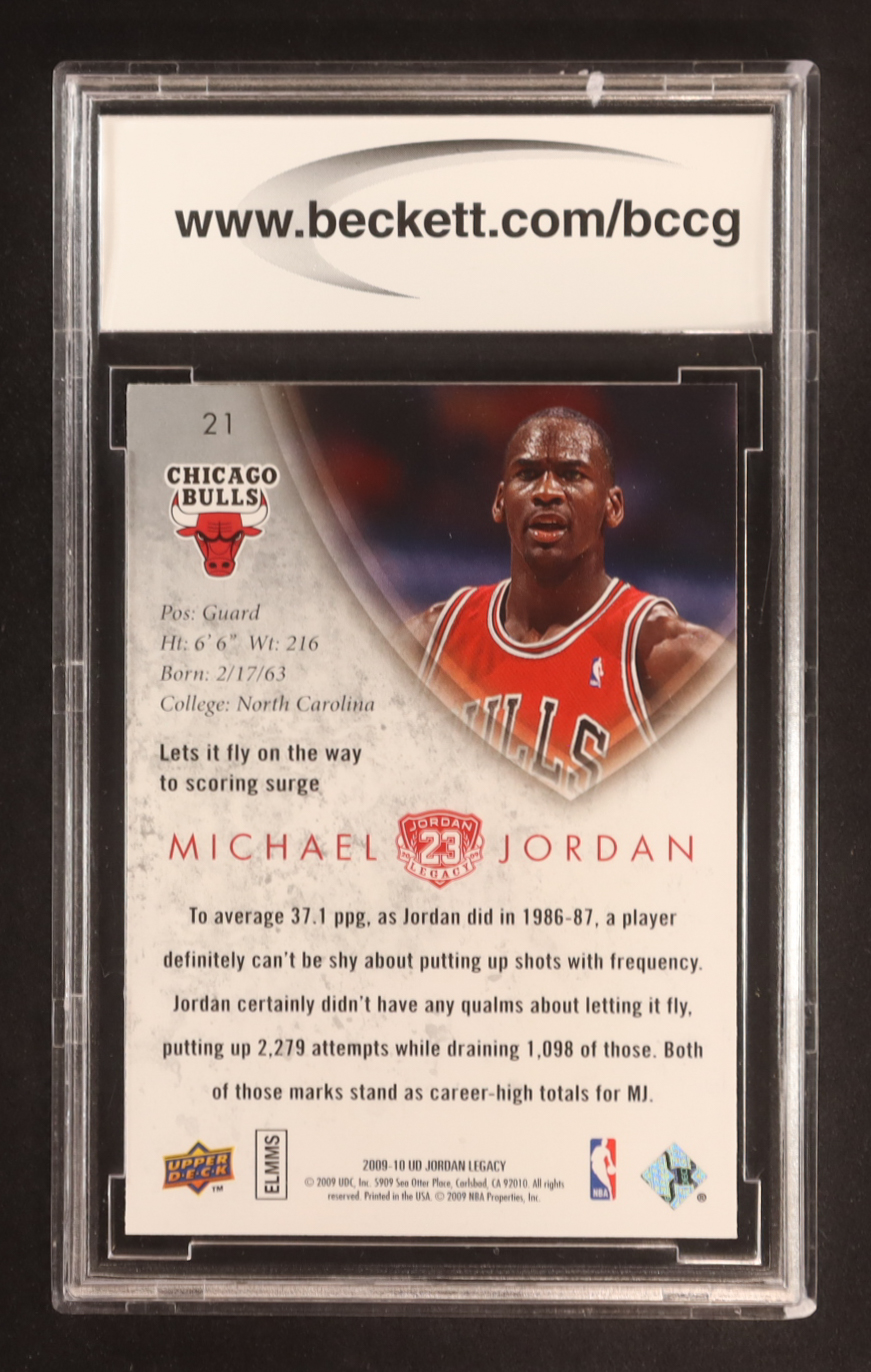 Michael Jordan 2009-10 Upper Deck Michael Jordan Legacy Collection Gold #21 (BCCG 10) at PristineAuction.com Michael Jordan 2009-10 Upper Deck Michael Jordan Legacy Collection Gold #21 (BCCG 10) at PristineAuction.com