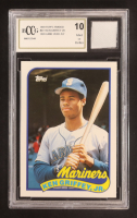Ken Griffey Jr. 1989 Topps Traded #41T Game-Used Jersey RC (BCCG 10) at PristineAuction.com