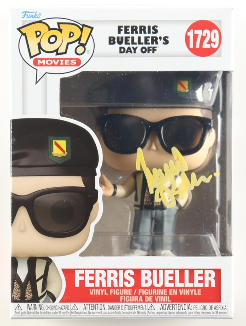 Matthew Broderick Signed "Ferris Bueller's Day Off" #1729 Ferris Bueller Funko Pop! Vinyl Figure (Beckett) at PristineAuction.com Matthew Broderick Signed "Ferris Bueller's Day Off" #1729 Ferris Bueller Funko Pop! Vinyl Figure (Beckett) at PristineAuction.com