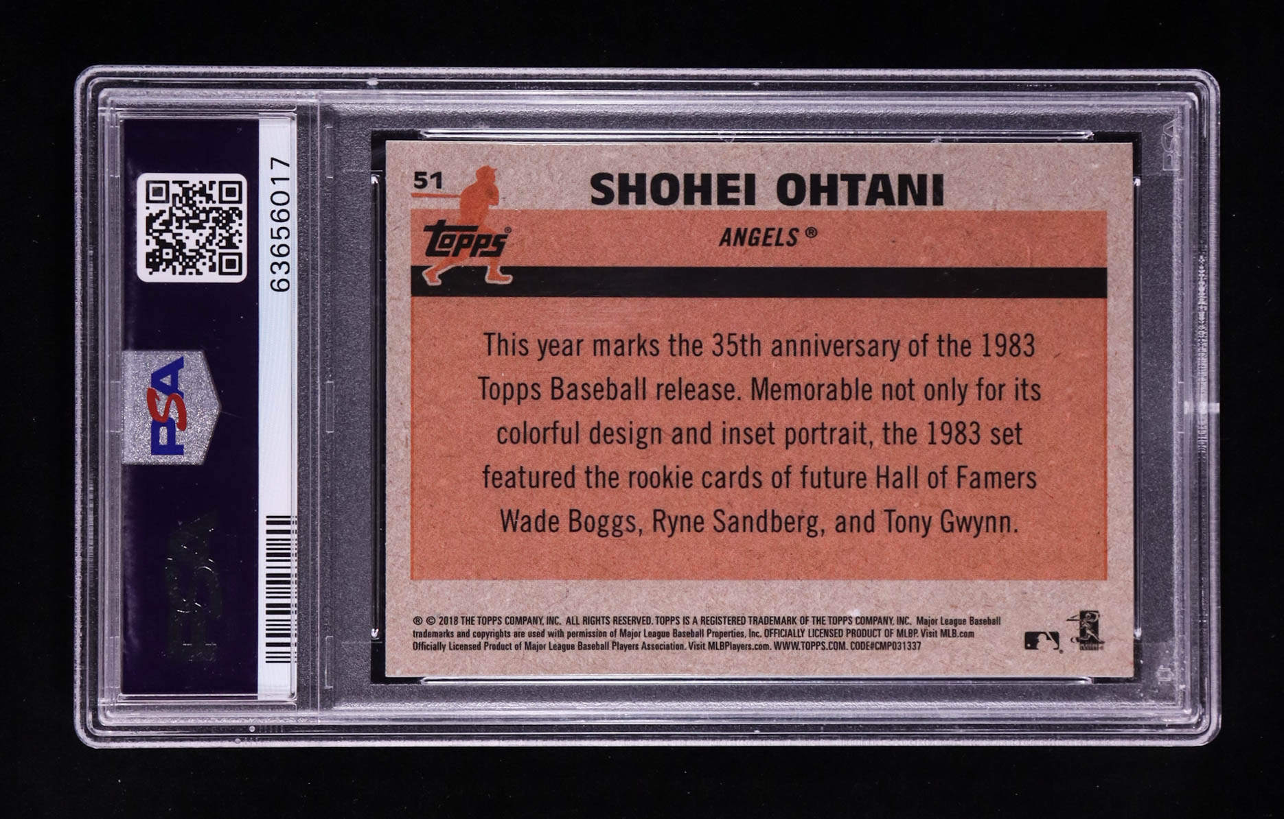 Shohei Ohtani 2018 Topps '83 Topps Silver Pack Chrome #51 (PSA 9) at PristineAuction.com Shohei Ohtani 2018 Topps '83 Topps Silver Pack Chrome #51 (PSA 9) at PristineAuction.com