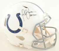 Marshall Faulk Signed Colts Full-Size Authentic On-Field Speed Helmet Inscribed "HOF 20X1" (Beckett) at PristineAuction.com