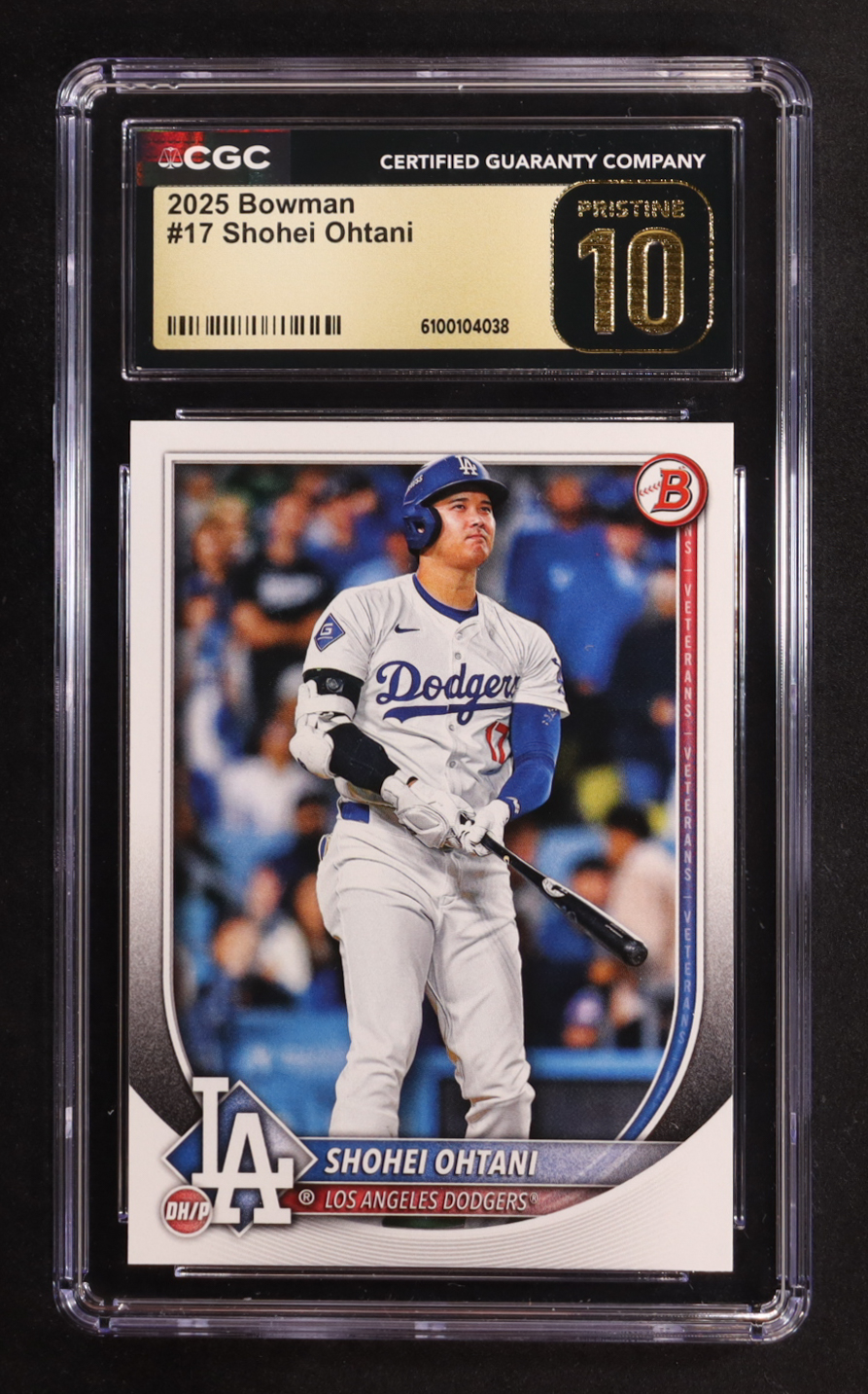 Shohei Ohtani 2025 Bowman #17 (CGC Pristine 10) at PristineAuction.com Shohei Ohtani 2025 Bowman #17 (CGC Pristine 10) at PristineAuction.com