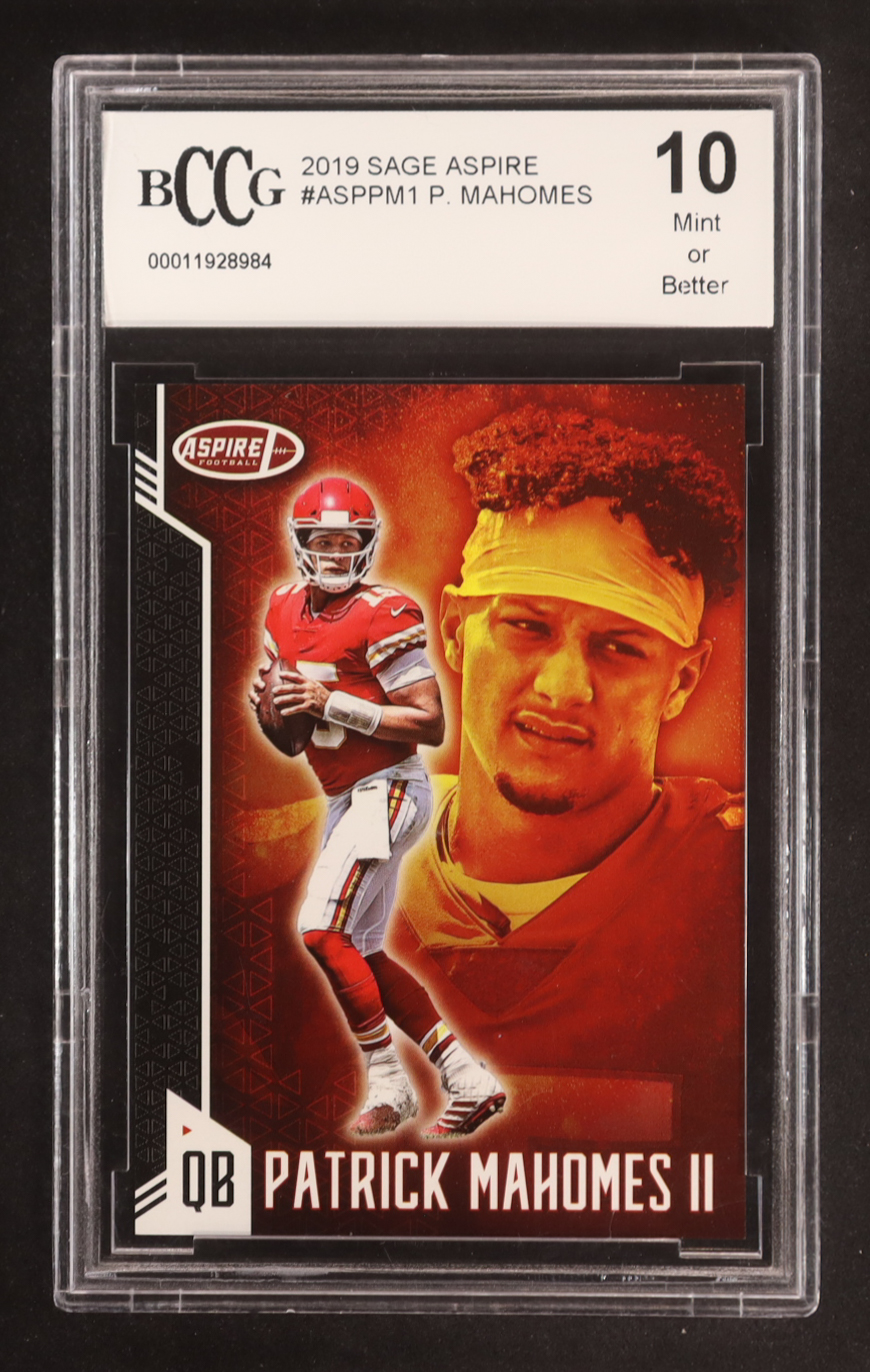 Patrick Mahomes II 2019 SAGE Aspire #ASPPM1 (BCCG 10) at PristineAuction.com Patrick Mahomes II 2019 SAGE Aspire #ASPPM1 (BCCG 10) at PristineAuction.com