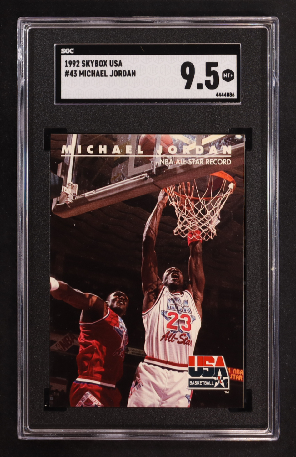Michael Jordan 1992 SkyBox USA #43 / NBA All-Star Record (SGC 9.5) at PristineAuction.com Michael Jordan 1992 SkyBox USA #43 / NBA All-Star Record (SGC 9.5) at PristineAuction.com