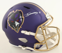 Zay Flowers Signed Ravens Full-Size Speed Helmet (Beckett) at PristineAuction.com