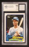 Ken Griffey Jr. 1989 Topps Traded #41T Game-Used Jersey RC (BCCG 10) at PristineAuction.com