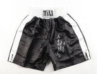 James "Buster" Douglas Signed Title Trim Boxing Trunks Inscribed "Tyson KO 2-11-90" (Schwartz) at PristineAuction.com