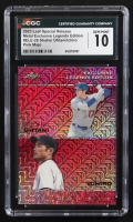Shohei Ohtani / Ichiro Suzuki 2023 Leaf Metal Special Release Exclusive Legends Ed. Pink Mojo Double #ELE-28 #7/10 (CGC 10) at PristineAuction.com