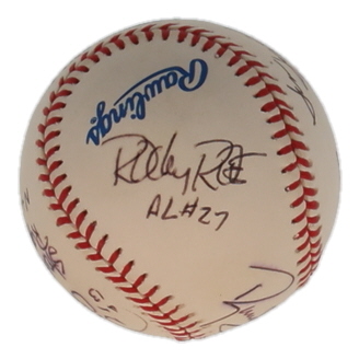 1999 World Series Umpires | 1999 World Series Logo Baseball Baseball Signed by (6) with Jim Joyce, Rocky Roe, Steve Rippley (JSA) at PristineAuction.com 1999 World Series Umpires | 1999 World Series Logo Baseball Baseball Signed by (6) with Jim Joyce, Rocky Roe, Steve Rippley (JSA) at PristineAuction.com