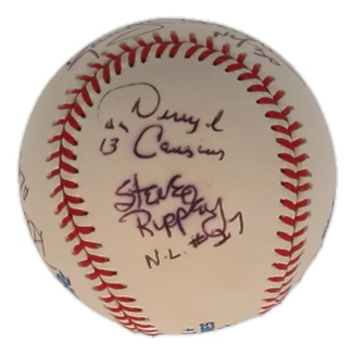 1999 World Series Umpires | 1999 World Series Logo Baseball Baseball Signed by (6) with Jim Joyce, Rocky Roe, Steve Rippley (JSA) at PristineAuction.com 1999 World Series Umpires | 1999 World Series Logo Baseball Baseball Signed by (6) with Jim Joyce, Rocky Roe, Steve Rippley (JSA) at PristineAuction.com