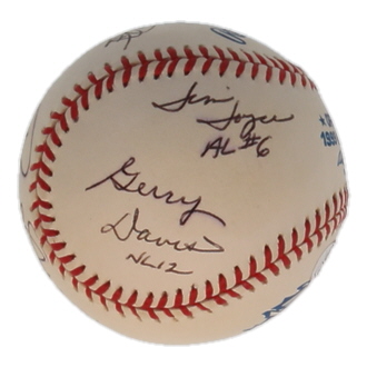 1999 World Series Umpires | 1999 World Series Logo Baseball Baseball Signed by (6) with Jim Joyce, Rocky Roe, Steve Rippley (JSA) at PristineAuction.com 1999 World Series Umpires | 1999 World Series Logo Baseball Baseball Signed by (6) with Jim Joyce, Rocky Roe, Steve Rippley (JSA) at PristineAuction.com