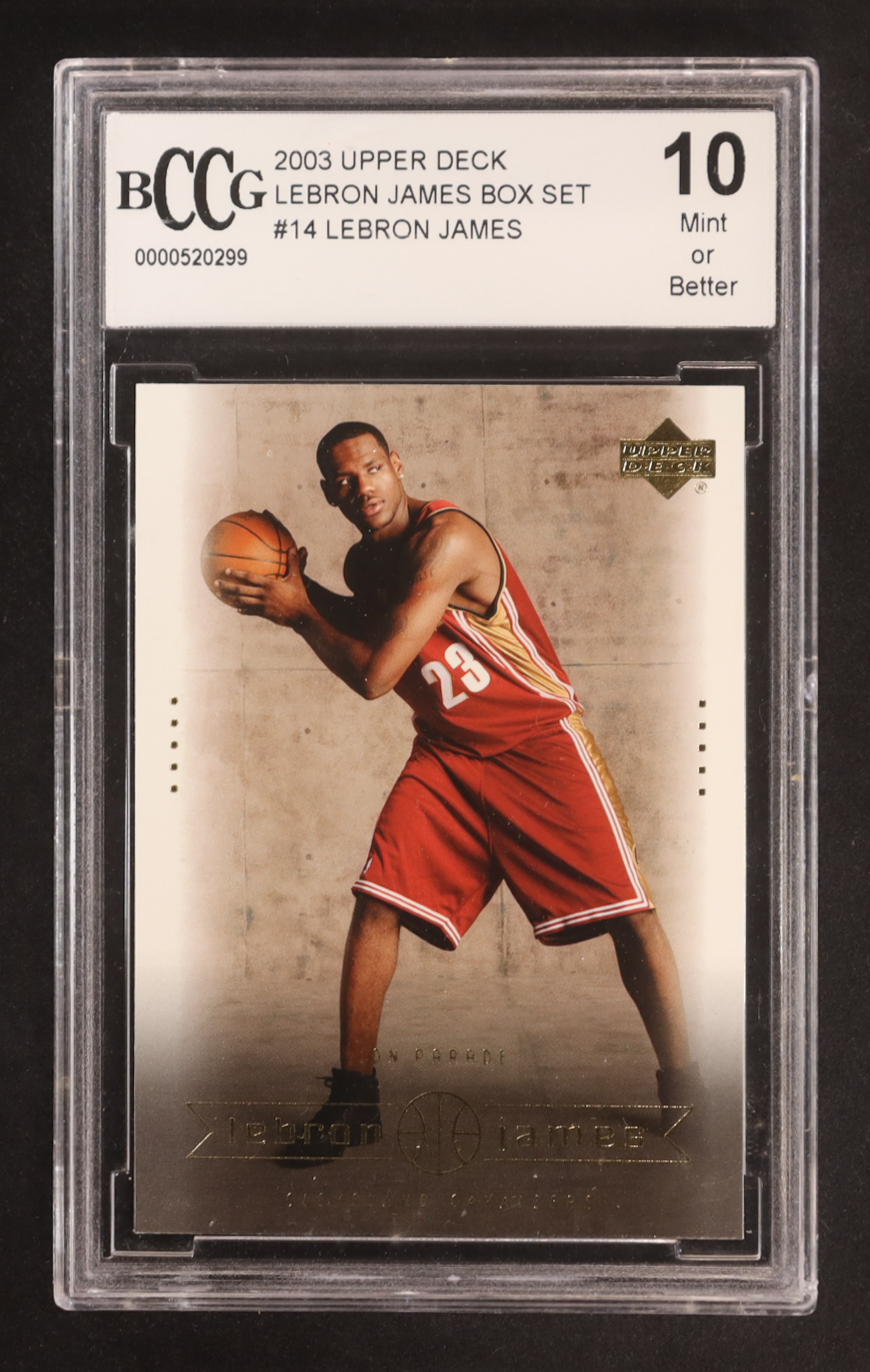 LeBron James 2003 Upper Deck LeBron James Box Set #14 On Parade RC (BCCG 10) at PristineAuction.com LeBron James 2003 Upper Deck LeBron James Box Set #14 On Parade RC (BCCG 10) at PristineAuction.com