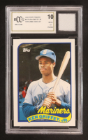 Ken Griffey Jr. 1989 Topps Traded #41T Game-Used Jersey RC (BCCG 10) at PristineAuction.com