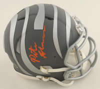 Pete Johnson Signed Bengals Slate Alternate Speed Mini Helmet (Beckett) at PristineAuction.com