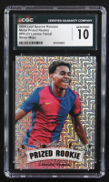 Lamine Yamal 2024 Leaf Special Release Metal Prized Rookie Silver Mojo #PR-23 RC #17/25 (CGC 10) at PristineAuction.com