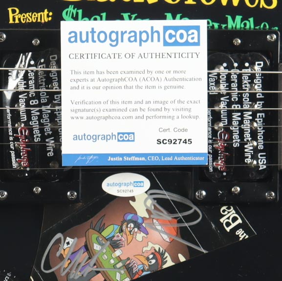 Chris & Rich Robinson Signed Custom 39" Electric Guitar (AutographCOA) at PristineAuction.com Chris & Rich Robinson Signed Custom 39" Electric Guitar (AutographCOA) at PristineAuction.com