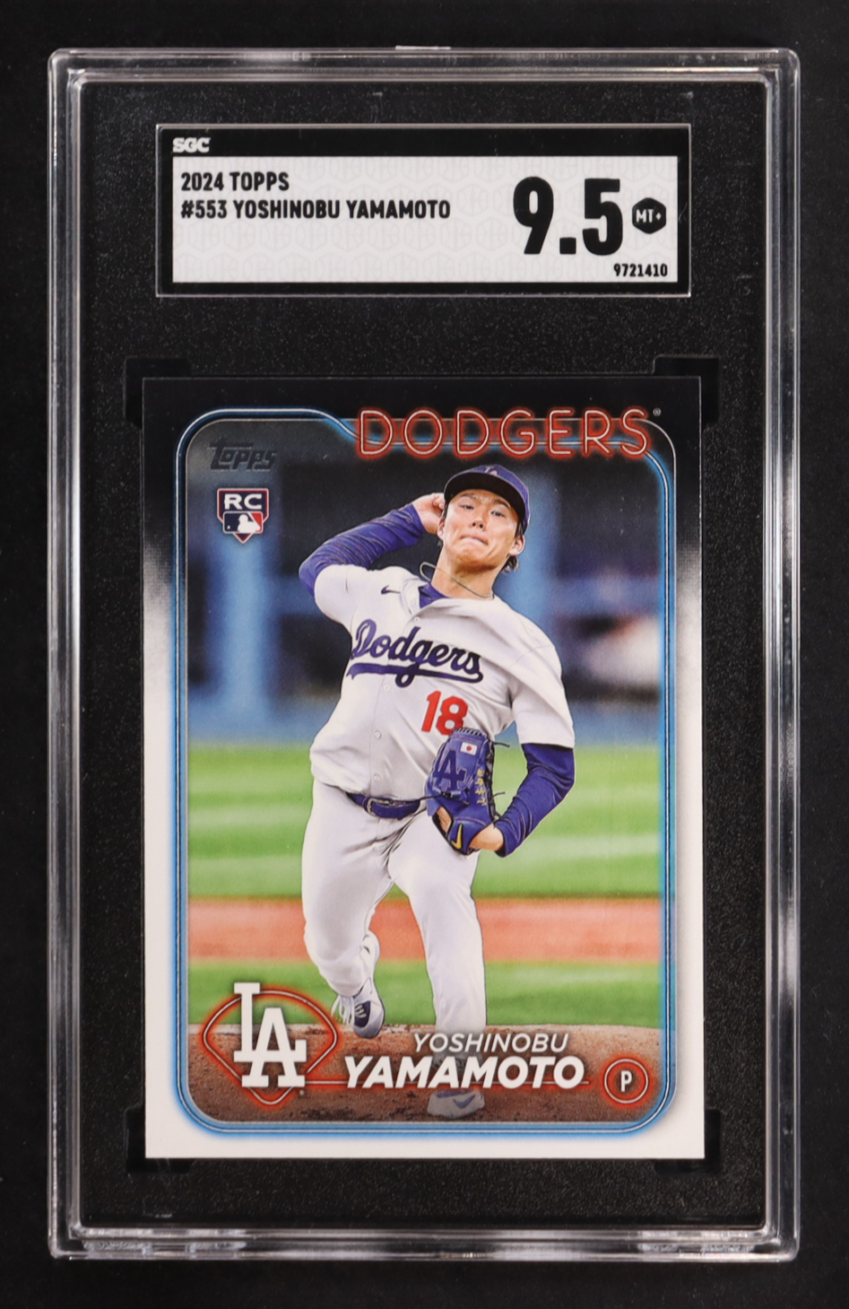Yoshinobu Yamamoto 2024 Topps #553 RC (SGC 9.5) at PristineAuction.com Yoshinobu Yamamoto 2024 Topps #553 RC (SGC 9.5) at PristineAuction.com
