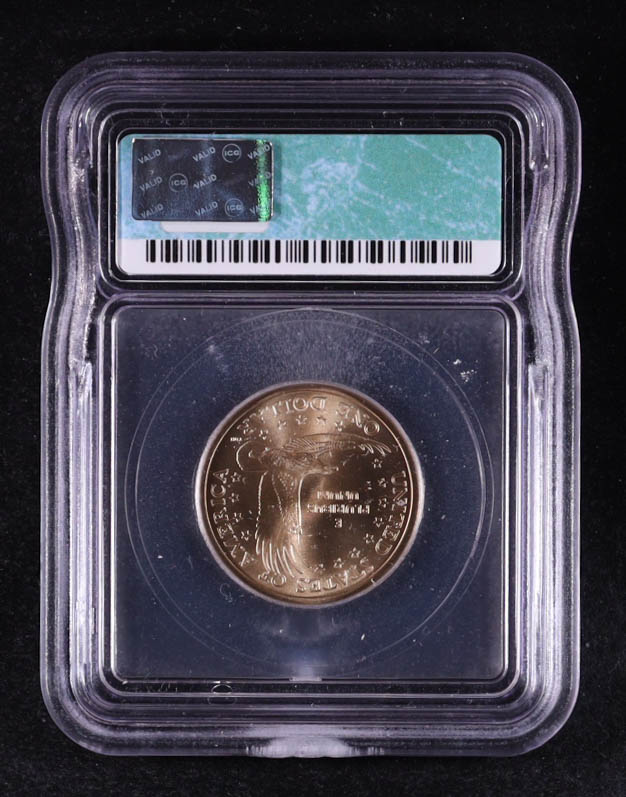 2005-P Sacagawea $1 Dollar Coin - Satin Finish (ICG SP68) at PristineAuction.com 2005-P Sacagawea $1 Dollar Coin - Satin Finish (ICG SP68) at PristineAuction.com