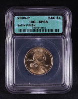 2005-P Sacagawea $1 Dollar Coin - Satin Finish (ICG SP68) at PristineAuction.com