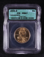 2003-D Sacagawea $1 Dollar Coin (ICG MS67) at PristineAuction.com