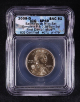 2008-D Sacagawea $1 Dollar Coin #71/479 - First Day Issue - Satin Finish (ICG SP69) at PristineAuction.com