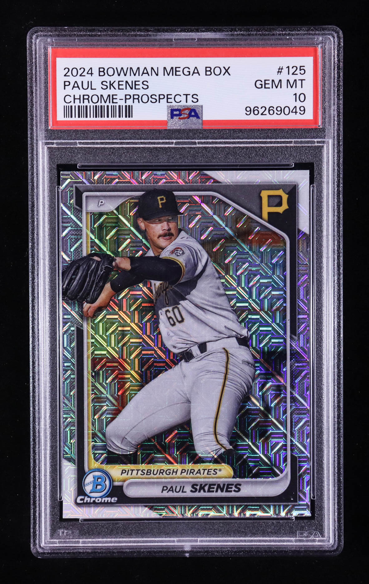 Paul Skenes 2024 Bowman Chrome Mega Box Prospects #BCP125 RC (PSA 10) at PristineAuction.com Paul Skenes 2024 Bowman Chrome Mega Box Prospects #BCP125 RC (PSA 10) at PristineAuction.com